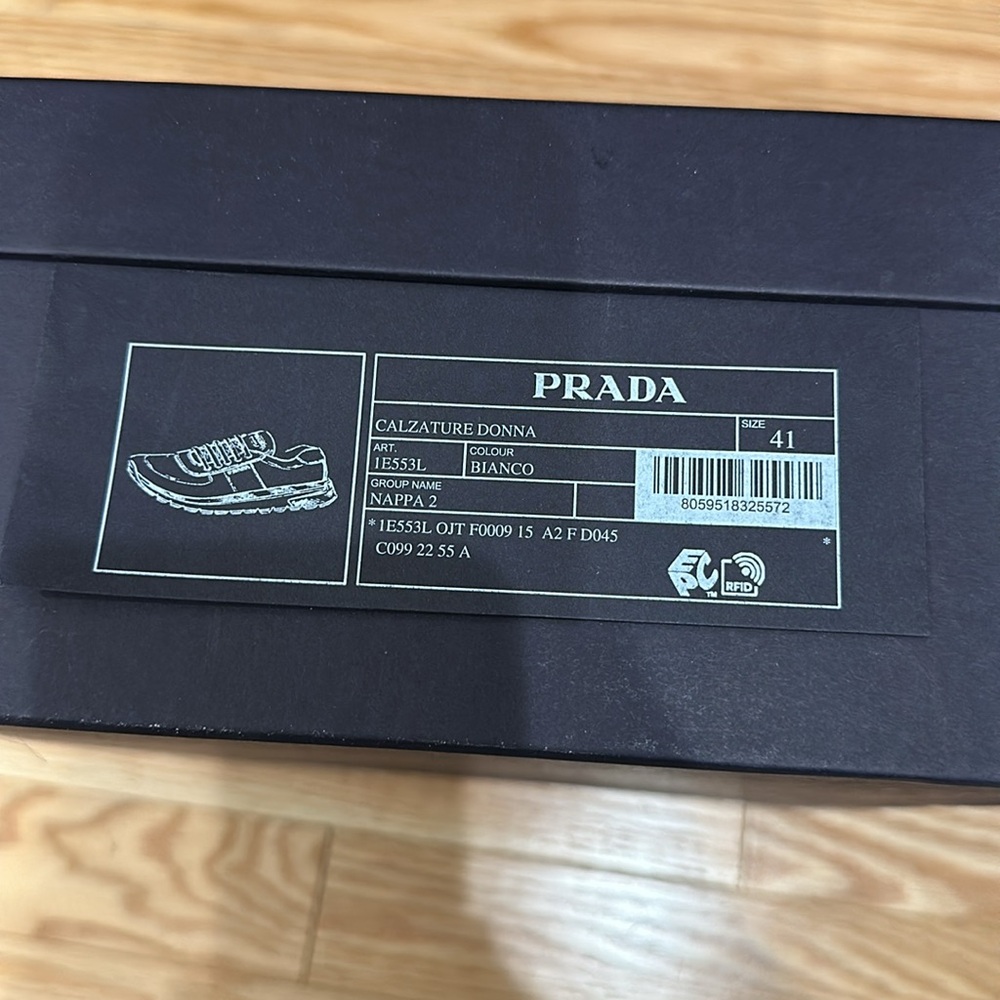 Prada calzature Donna white sneakers size 41 USA 10 - Picture 9 of 9